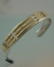 Web zilver bi-armband